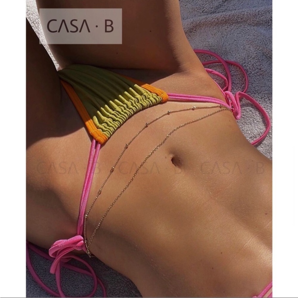 5⭐️CASA B| The Cabo Verde Triangle Color Block Bikini Set - Picture 8 of 10
